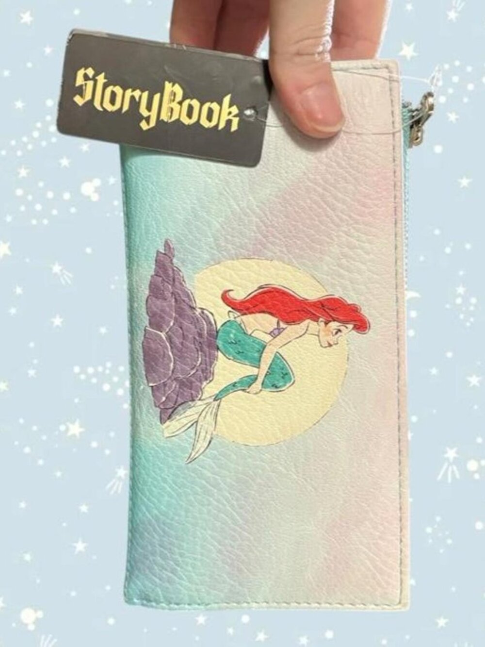 Rare! Story book Disney The Little Mermaid Ariel and Flounder wallet